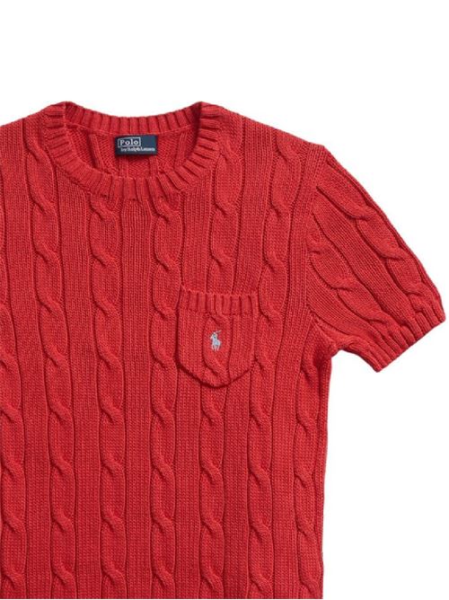 Top con maglia di cotone rosso  Polo Ralph Lauren | 211895379007